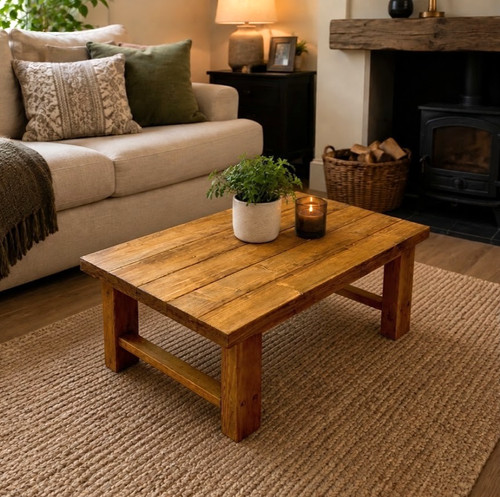 Chunky solid wood - solid, coffee