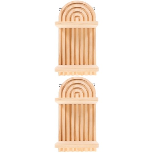 Set wooden wall shelves - 2,