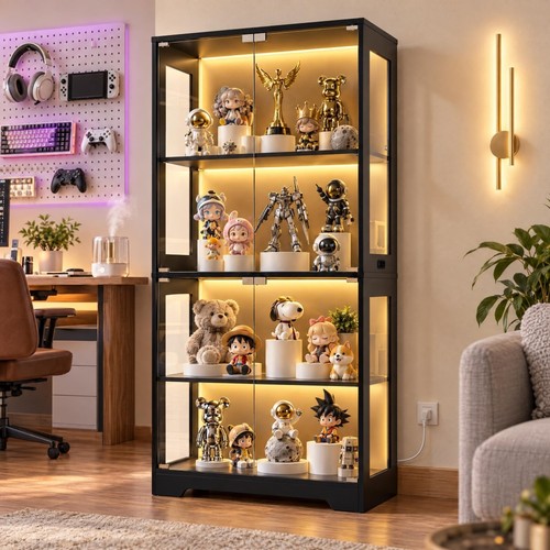 165cm glass display - 165cm, cabinets