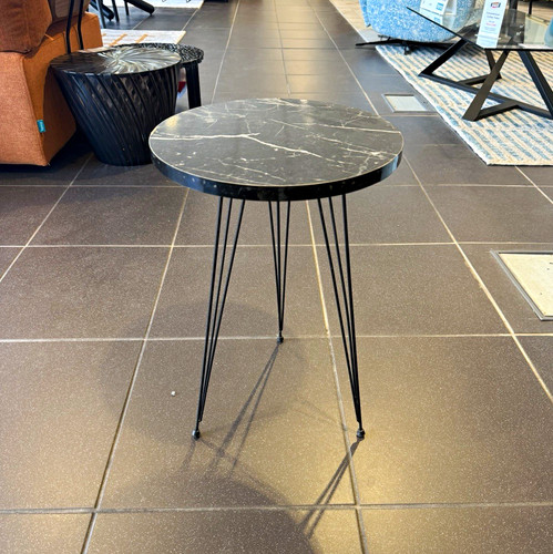 Black wood effect square - wood, side
