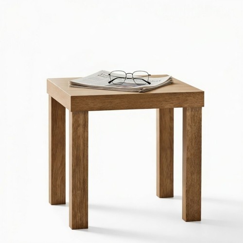 Square oak side - square, table