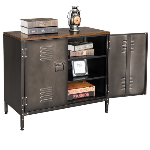 Metal side cabinet vintage - metal,