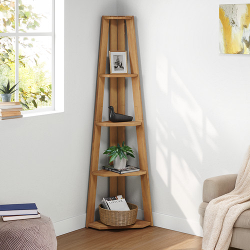 Corona bookcase corner - bookcase, ladder