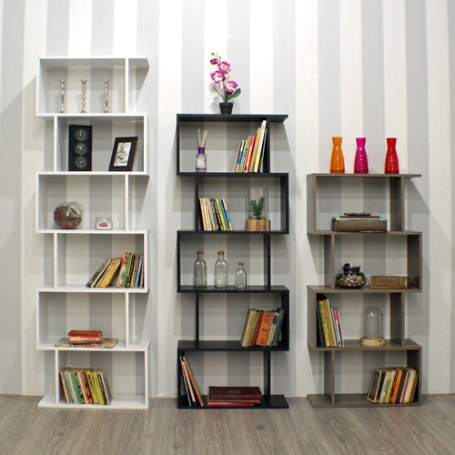 Wooden shaped bookcase - wooden,