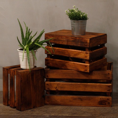 Wooden storage crates - storage, –
