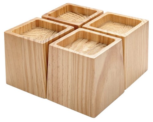 Wood bed risers inch - bed, solid