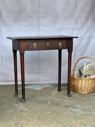 George oak side table with - george,