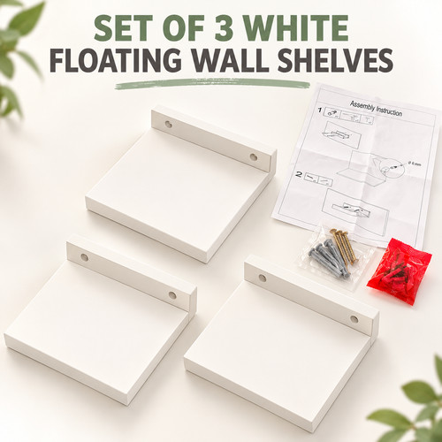 Set white wood - wood, floating