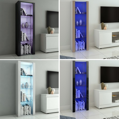 Tall led bookcase display - bookcase,