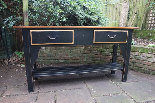 Reclaimed black console table - reclaimed,