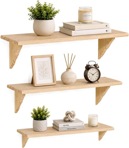 Natural wood wooden shelf - wooden,