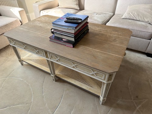 Painted coffee table with - painted,
