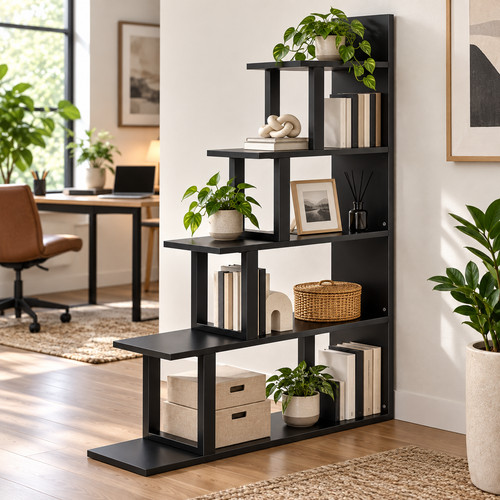 Tier wooden bookcase - 5,