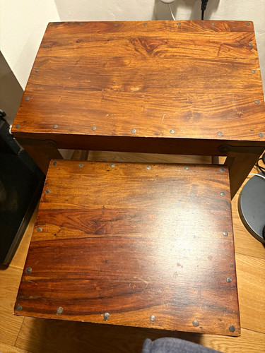 Wood nesting tables set 2 - wood, of