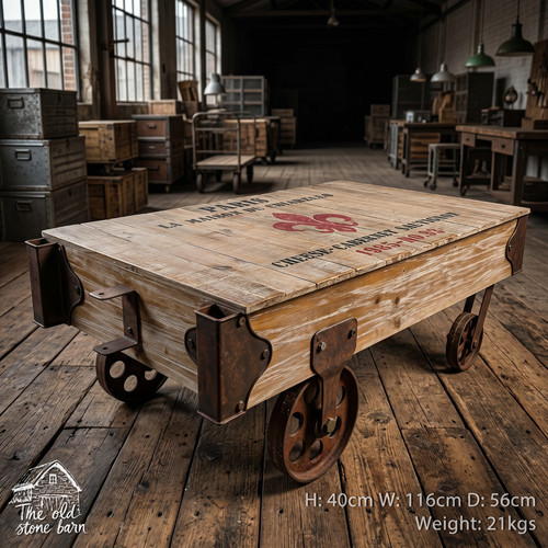 Railway coffee table metal - metal, &