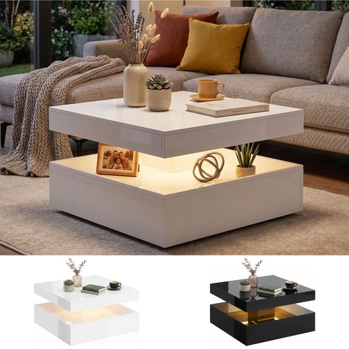 Led coffee table - led, storage