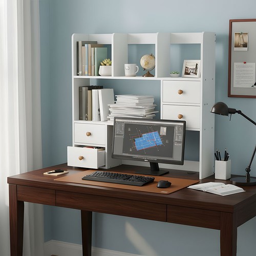Wood desktop bookshelf - wood,
