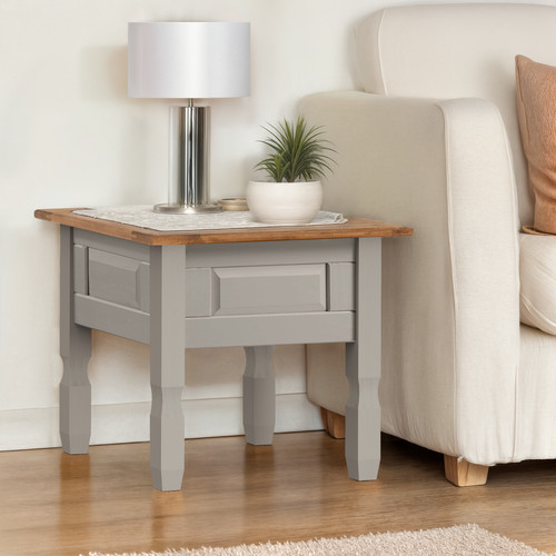 Corona lamp table grey - grey, wax