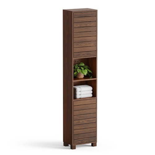 Tall bathroom cabinet - tall, dark