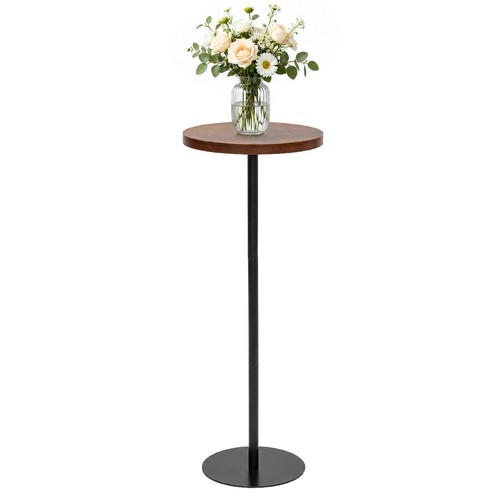 Round side table tall accent - tall,