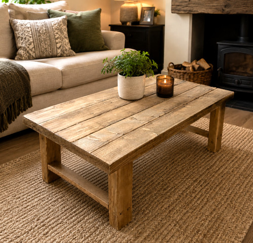 Chunky solid wood coffee - solid,