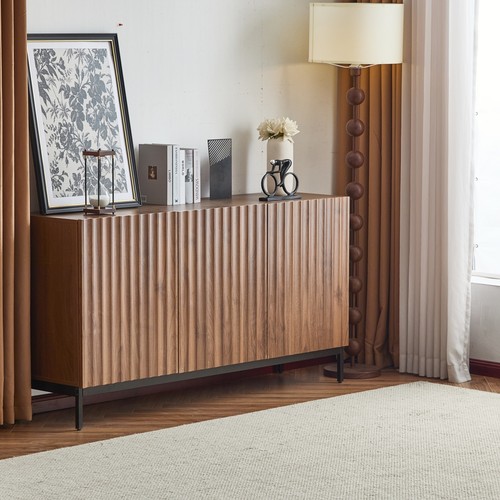 Dark wood tone sideboard - wood,