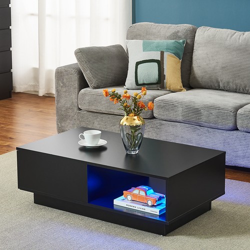 Black coffee table with - black,