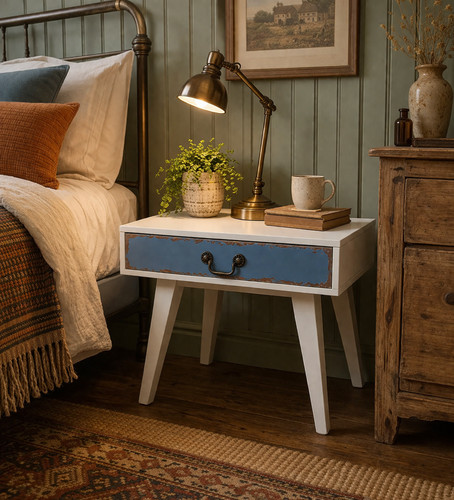 Alchemy side table rustic - side,